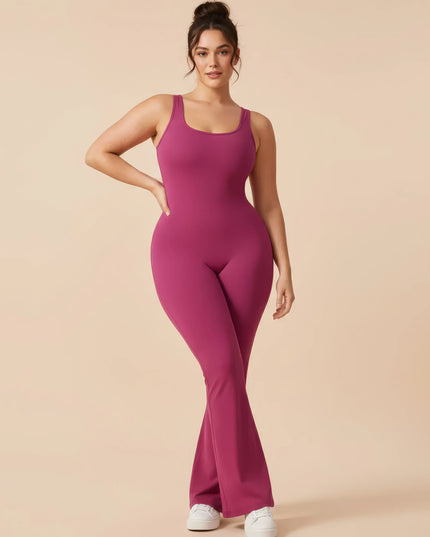 Ärmelloser ausgestellter FEMORA Yoga-Overall für Damen