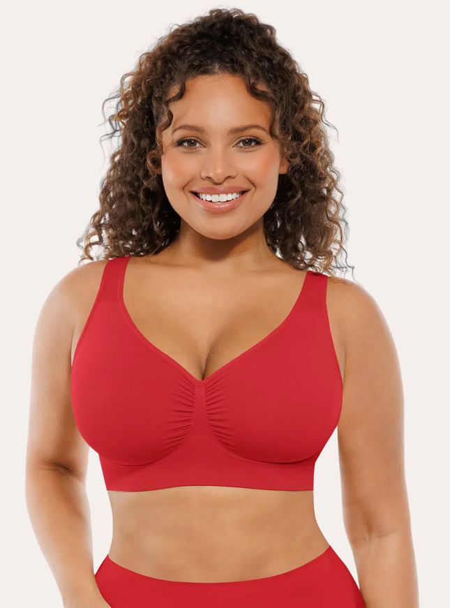 FEMORA nahtloser Komfort-BH für Damen, nahtlos mit Polstern, Push-up-Bustier