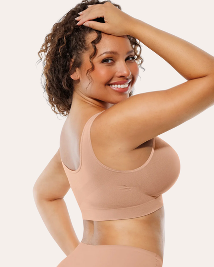 FEMORA nahtloser Komfort-BH für Damen, nahtlos mit Polstern, Push-up-Bustier