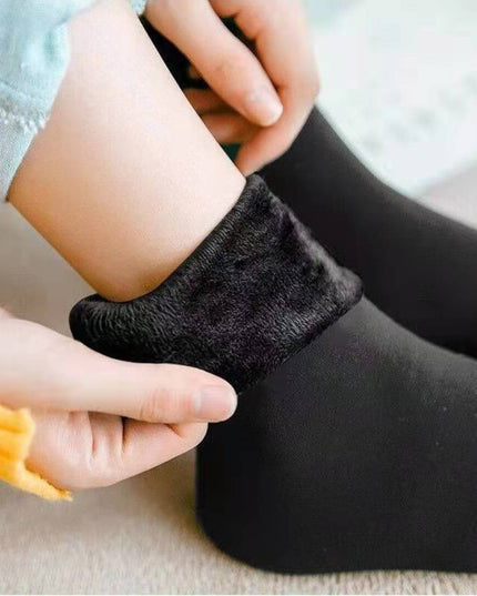 Warm and thick mid-calf plush snow socks for winter
