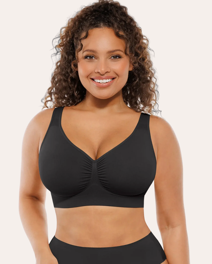 FEMORA nahtloser Komfort-BH für Damen, nahtlos mit Polstern, Push-up-Bustier