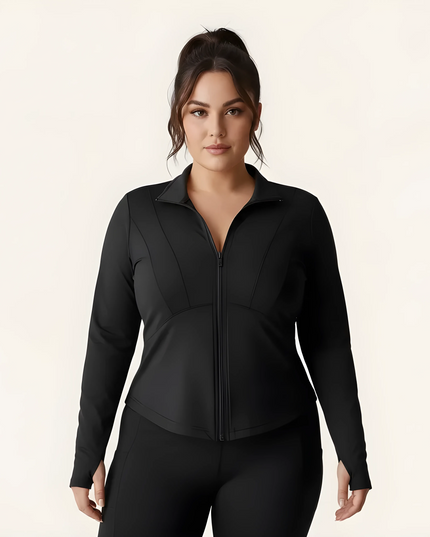 Giacca da yoga slim con collo alto – Maniche lunghe