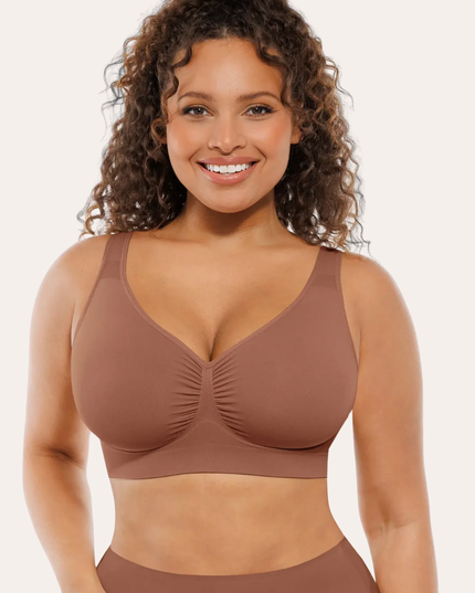 FEMORA nahtloser Komfort-BH für Damen, nahtlos mit Polstern, Push-up-Bustier