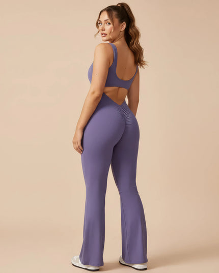 Ärmelloser ausgestellter FEMORA Yoga-Overall für Damen