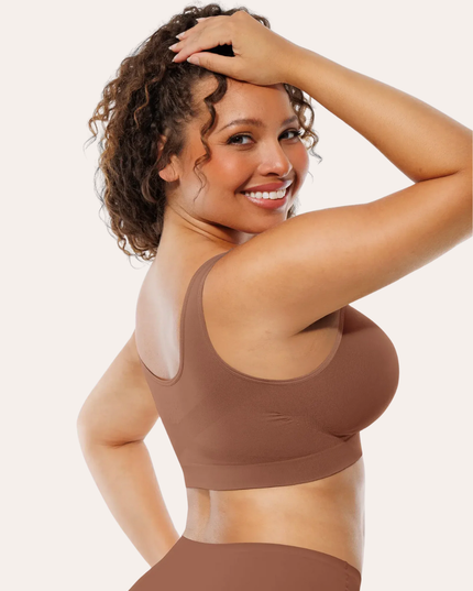 FEMORA nahtloser Komfort-BH für Damen, nahtlos mit Polstern, Push-up-Bustier
