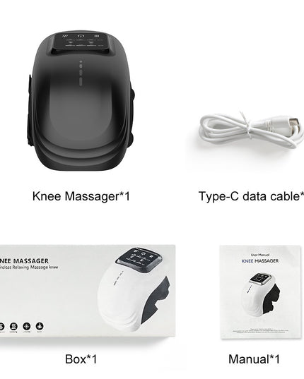 Intelligentes Knie-Massagegerät mit Knet- und Heizfunktion, wiederaufladbar