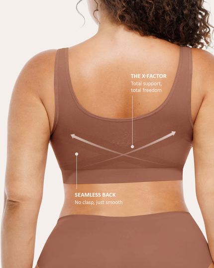 FEMORA nahtloser Komfort-BH für Damen, nahtlos mit Polstern, Push-up-Bustier