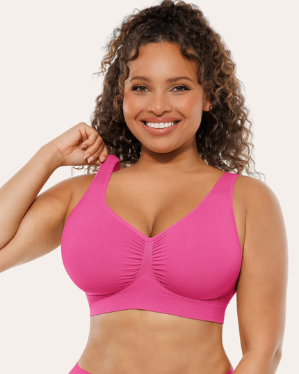 FEMORA nahtloser Komfort-BH für Damen, nahtlos mit Polstern, Push-up-Bustier