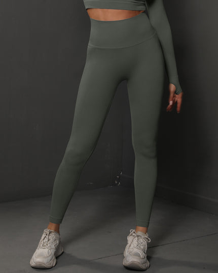 Seamless high-waisted yoga leggings