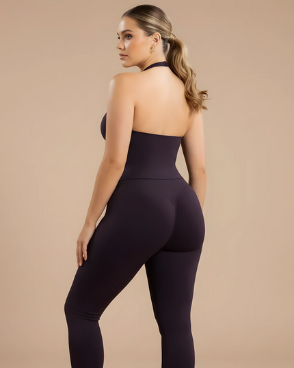 Nahtloses Yoga-Top mit freiem Rücken, blickdicht