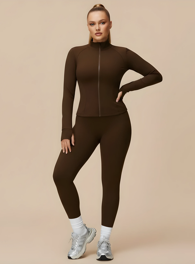 Ensemble FEMORA FrostGuard™ — Reißverschluss-Windjacke mit Stehkragen