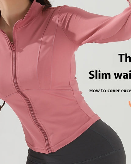 Giacca da yoga slim con collo alto – Maniche lunghe