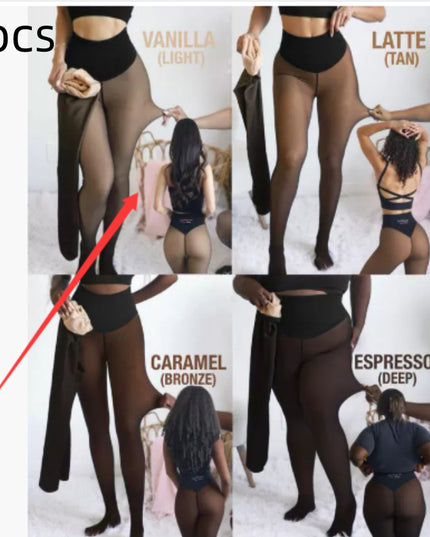 Warm translucent leggings FEMORA