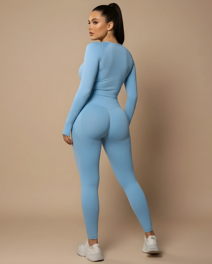 Seamless high-waisted yoga leggings