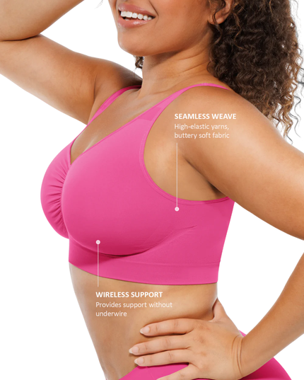 FEMORA nahtloser Komfort-BH für Damen, nahtlos mit Polstern, Push-up-Bustier