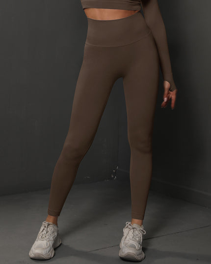 Seamless high-waisted yoga leggings