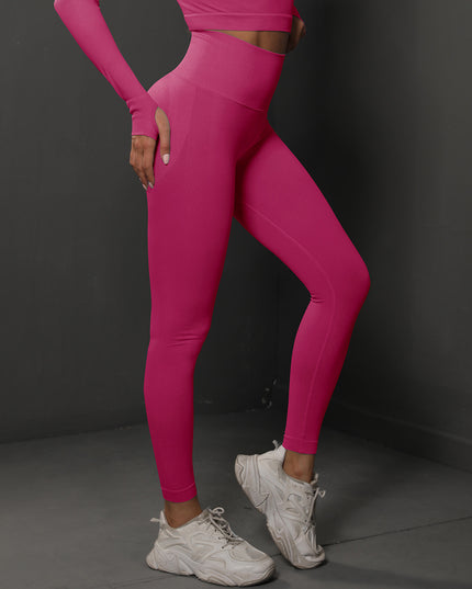 Seamless high-waisted yoga leggings