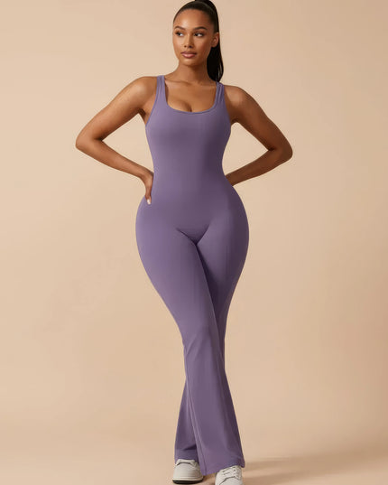 Ärmelloser ausgestellter FEMORA Yoga-Overall für Damen