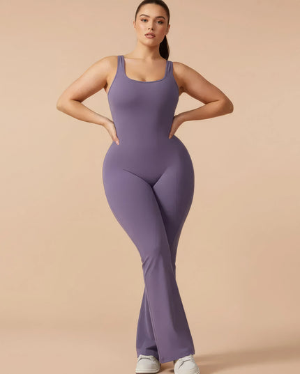 Ärmelloser ausgestellter FEMORA Yoga-Overall für Damen