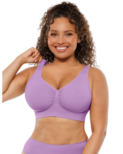 FEMORA nahtloser Komfort-BH für Damen, nahtlos mit Polstern, Push-up-Bustier