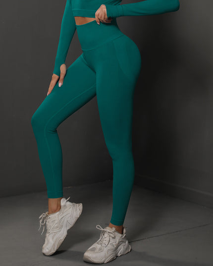 Seamless high-waisted yoga leggings