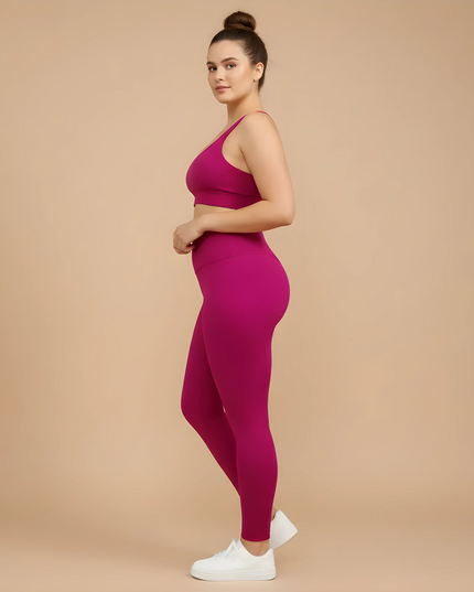 Lässige Yogahose für Damen PeachLift™ – Einfarbiger Schnitt