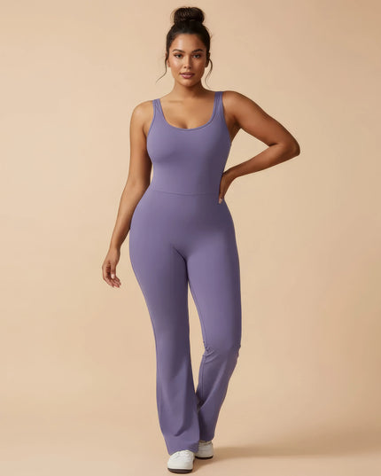 Ärmelloser ausgestellter FEMORA Yoga-Overall für Damen