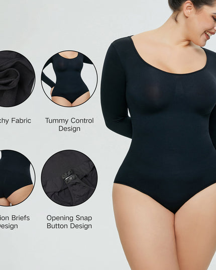 Women's One-piece Bottoming Shirt Long-sleeved Corset Body Shaper Seamless Jumpsuit Home Fitness Yoga Clothes