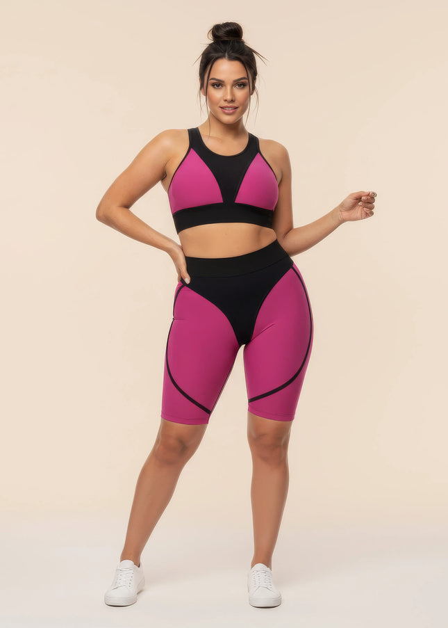 Ensemble de fitness femme, brassière de sport, short, tenue de yoga et de course à pied