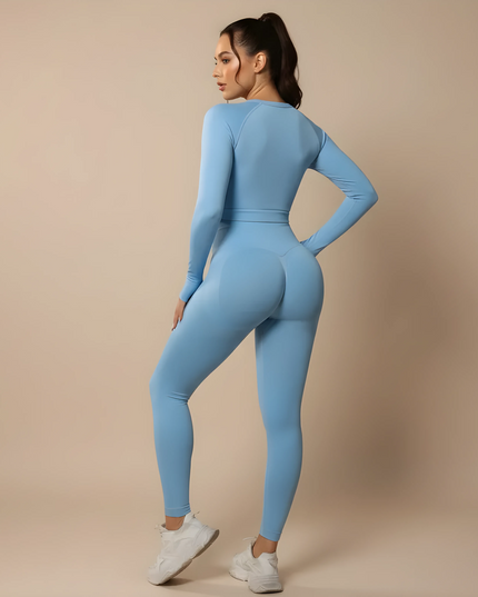 Seamless high-waisted yoga leggings