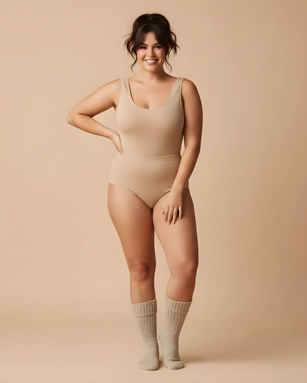 High knitted winter socks warm and thick with plain loops