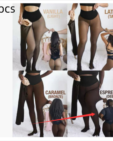 Warm translucent leggings FEMORA