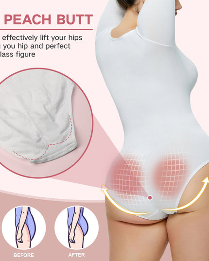 Women's One-piece Bottoming Shirt Long-sleeved Corset Body Shaper Seamless Jumpsuit Home Fitness Yoga Clothes