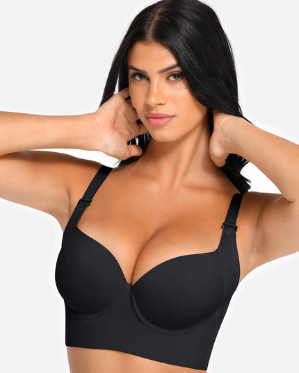 Plus size bra with full coverage cups without underwire