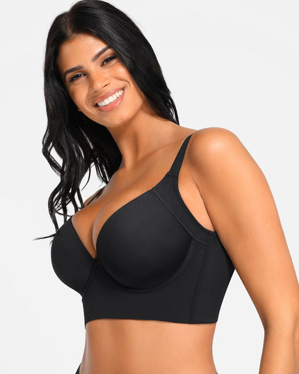 Plus size bra with full coverage cups without underwire