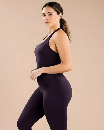 Nahtloses Yoga-Top mit freiem Rücken, blickdicht