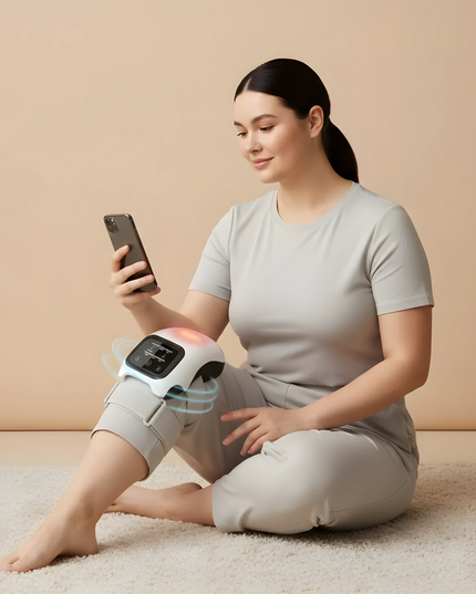 Intelligentes Knie-Massagegerät mit Knet- und Heizfunktion, wiederaufladbar