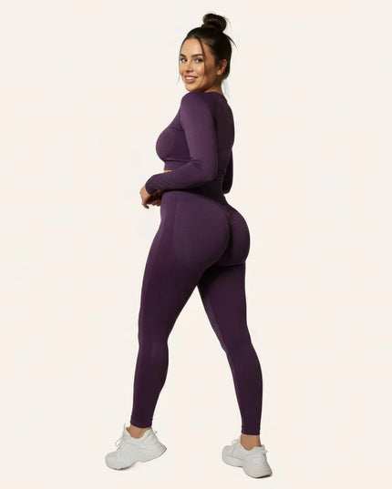 Seamless high-waisted yoga leggings