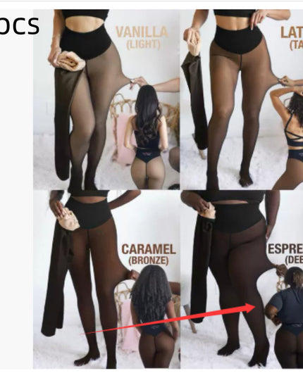 Warm translucent leggings FEMORA