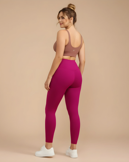 Lässige Yogahose für Damen PeachLift™ – Einfarbiger Schnitt