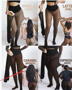 Füße in Karamellbronze