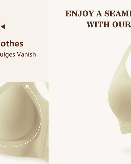 Soutiens-gorge sans armatures Xcutting pour femmes, couvrance totale, sans armatures