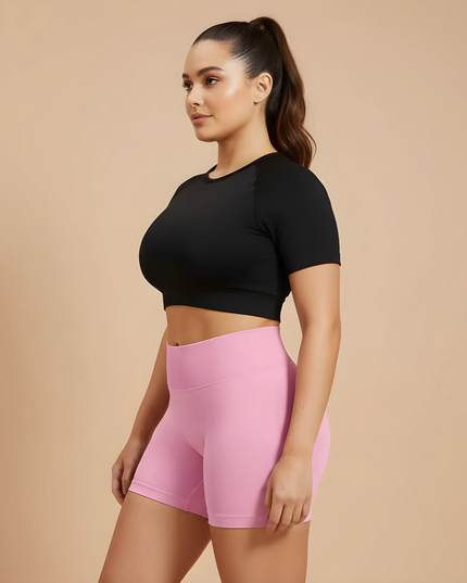 Seamless high-waisted yoga shorts – Quick drying