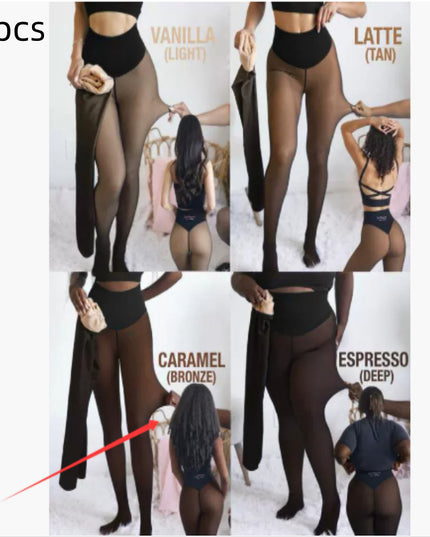 Warm translucent leggings FEMORA