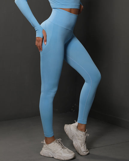 Seamless high-waisted yoga leggings