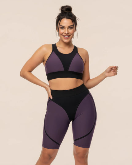 Fitness-Set für Damen, Sport-Bustier, Shorts, Yoga- und Laufbekleidung