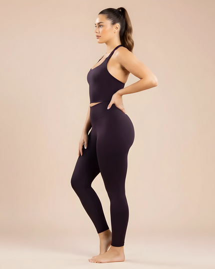 Nahtloses Yoga-Top mit freiem Rücken, blickdicht