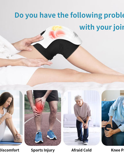 Intelligentes Knie-Massagegerät mit Knet- und Heizfunktion, wiederaufladbar