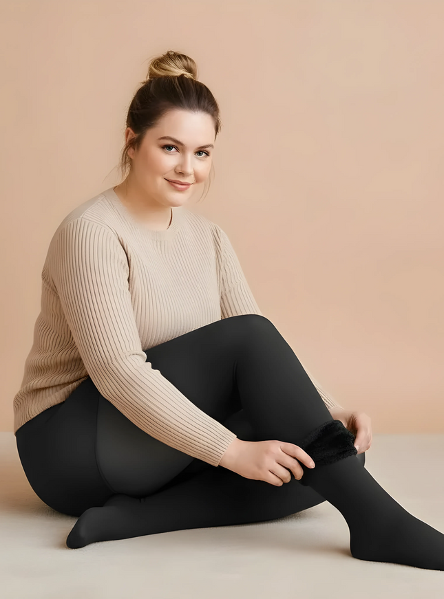 Warm and thick mid-calf plush snow socks for winter