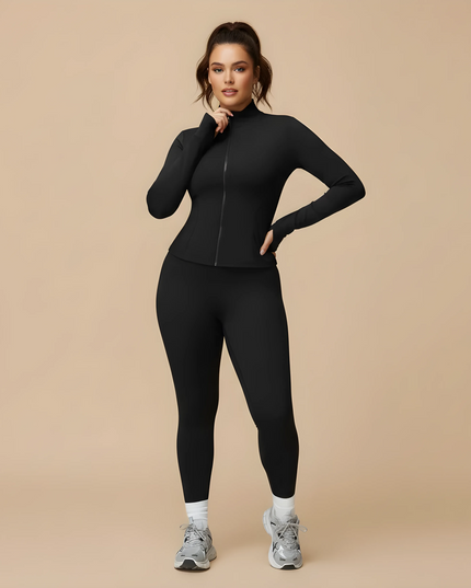 FEMORA FrostGuard™ Set — Zip-Up Windbreaker Jacket with Stand-Up Collar